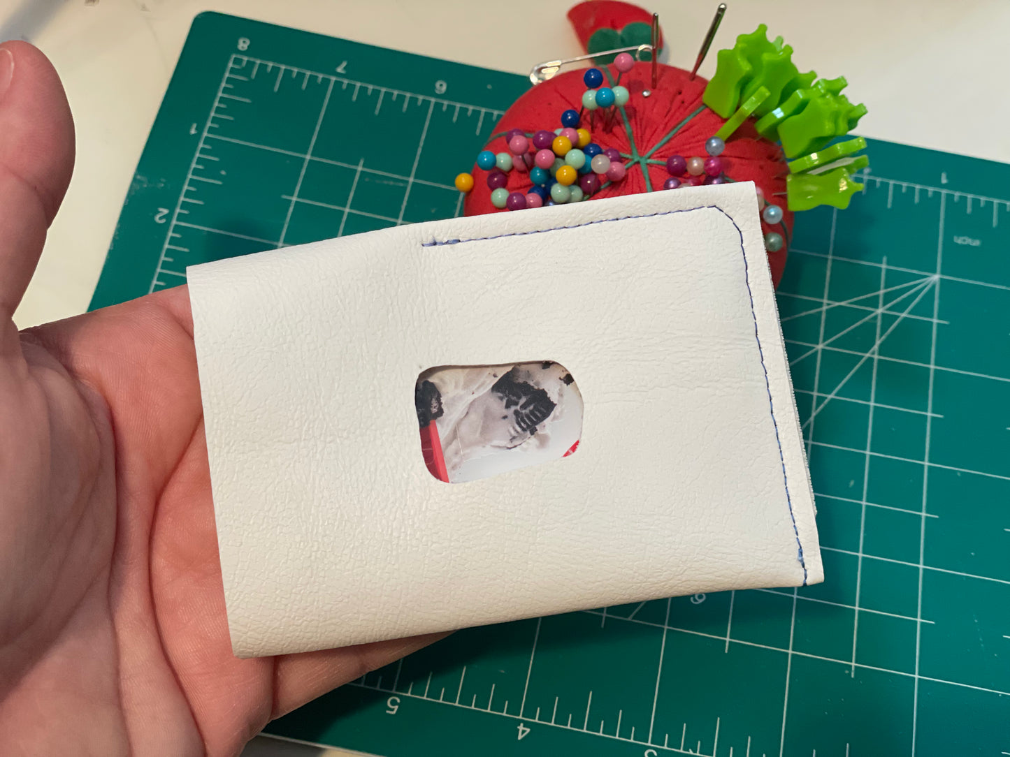 Handmade Minimalist Faux Leather Wrap Wallet – Slim Pocket Organizer